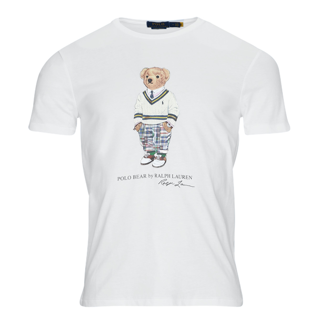 Polo Ralph Lauren T-SHIRT POLO BEAR EN COTON White - Free delivery | Spartoo ! - Clothing short-sleeved t-shirts Men USD/$104.80