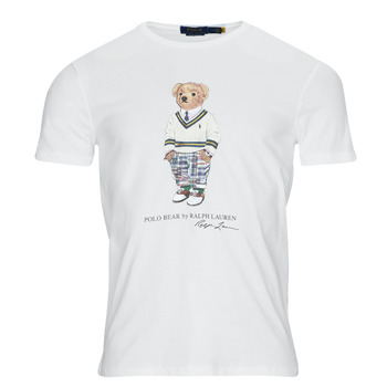 Clothing Men short-sleeved t-shirts Polo Ralph Lauren T-SHIRT POLO BEAR AJUSTE EN COTON White