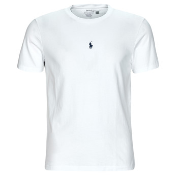 Clothing Men short-sleeved t-shirts Polo Ralph Lauren SSCNCMSLM1-SHORT SLEEVE-T-SHIRT White / White / Pp / Marine