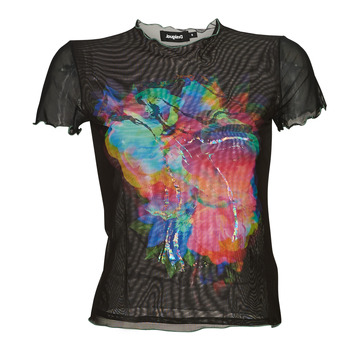 Clothing Women short-sleeved t-shirts Desigual TS_TULIP Black / Multicolour