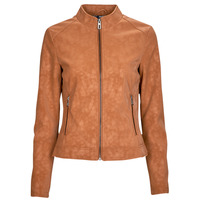 Clothing Women Leather jackets / Imitation le Desigual CHAQ_DETROIT Cognac