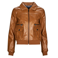 Clothing Women Leather jackets / Imitation le Desigual CHAQ_DALLAS Cognac
