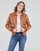 Clothing Women Leather jackets / Imitation le Desigual CHAQ_DALLAS Cognac