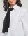 Clothing Women Shirts Karl Lagerfeld BIB SHIRT W/ MONOGRAM NECKTIE White