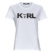Clothing Women short-sleeved t-shirts Karl Lagerfeld IKONIK 2.0 KARL LOGO T-SHIRT White