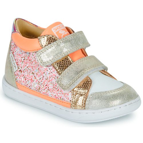 Shoes Girl High top trainers Shoo Pom BOUBA EASY CO Silver / Coral
