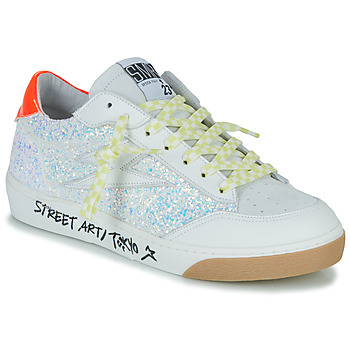 Shoes Women Low top trainers Semerdjian TALINE-9325 White / Silver / Orange