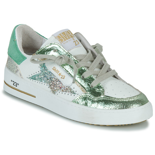 Shoes Women Low top trainers Semerdjian ALE-9545 Green / White