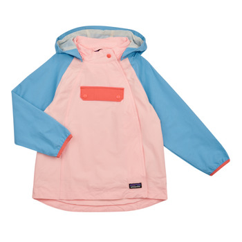 Clothing Girl Blouses Patagonia Baby Isthmus Anorak Pink / Blue / Coral