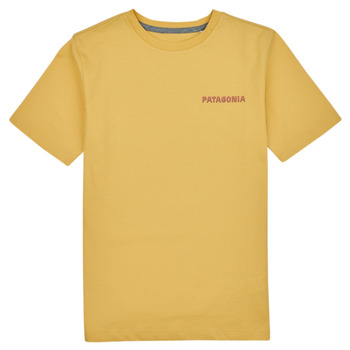 Clothing Children short-sleeved t-shirts Patagonia K's Regenerative Organic Certified Cotton Graphic T-Shirt Yellow
