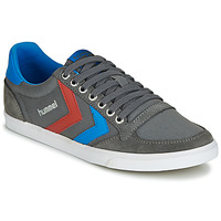 Shoes Men Low top trainers hummel TEN STAR LOW CANVAS Grey / Blue / Red