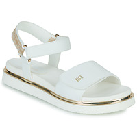 Shoes Girl Sandals Tommy Hilfiger LEILA White / Gold