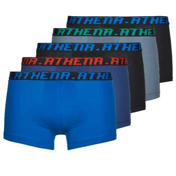 Underwear Men Boxer shorts Athena BASIC COTON  X5 Black / Grey / Blue / Marine