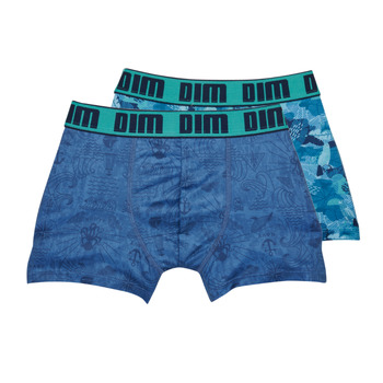 Underwear Boy Boxer shorts DIM MICRO PACK X2 Blue