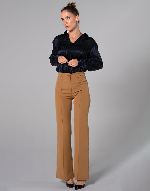 THEAD. KLOE PANT Camel - Free delivery | Spartoo NET ! - Clothing 5-pocket  trousers Women