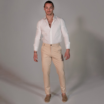 Clothing Men 5-pocket trousers THEAD. BRIAN PANT Beige
