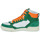 Shoes High top trainers Polo Ralph Lauren POLO CRT HGH-SNEAKERS-HIGH TOP LACE Green / White / Orange