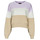 Clothing Women sweaters Converse COLOR-BLOCKED CHAIN STITCH Violet / Multicolour