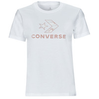 Clothing Women short-sleeved t-shirts Converse FLORAL STAR CHEVRON White