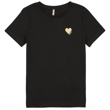 Clothing Girl short-sleeved t-shirts Only KOGKITA S/S LOGO TOP JRS NOOS Black