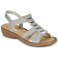 Shoes Women Sandals Rieker  Pink / Silver