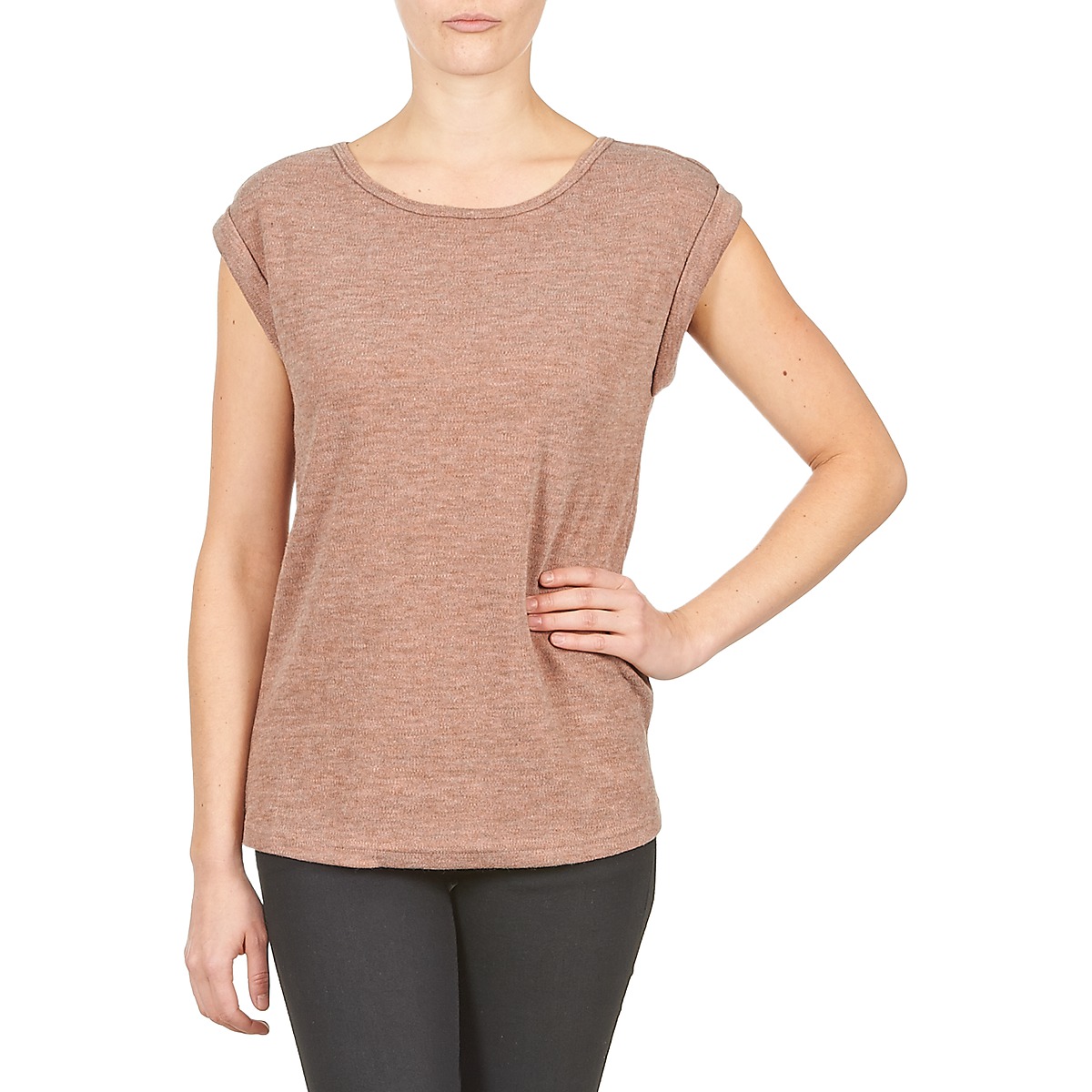 Clothing Women short-sleeved t-shirts Color Block 3203417 Old / Pink / Mottled / Grey NG10346