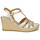 Shoes Women Sandals Unisa LATRE Gold / Beige