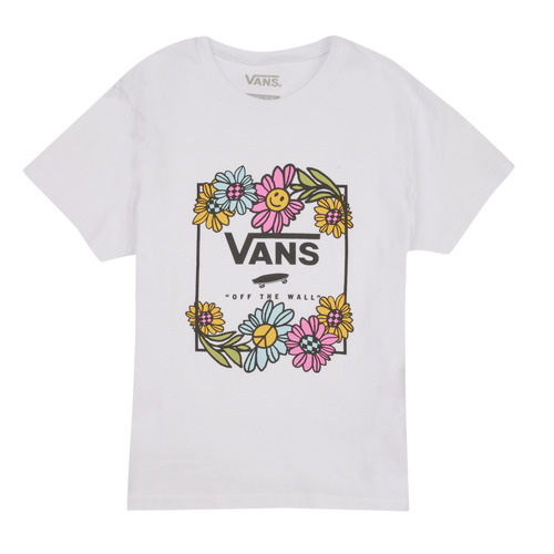 Vans ELEVATED FLORAL CREW White - Free delivery Spartoo NET ! - Clothing t-shirts USD/$26.40
