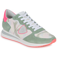 Shoes Women Low top trainers Philippe Model TRPX LOW WOMAN Green / Pink / Fluorescent