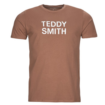 Clothing Men short-sleeved t-shirts Teddy Smith TICLASS BASIC MC Brown