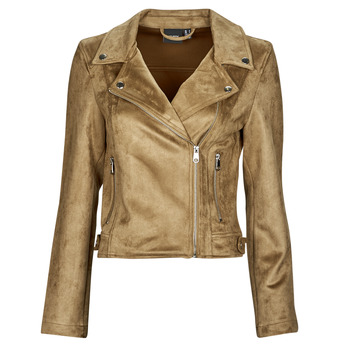 Clothing Women Leather jackets / Imitation le Vero Moda VMJOSE SHORT FAUX SUEDE JACKET BOOS Camel