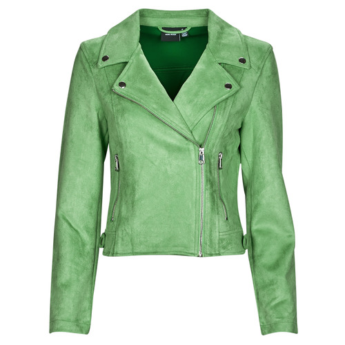 Vero Moda VMJOSE SHORT FAUX SUEDE JACKET BOOS Green - Free delivery | Spartoo ! - Clothing Leather jackets le Women