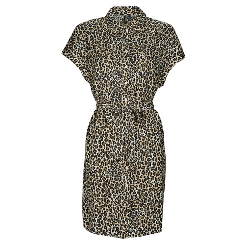 Vero Moda SS SHORT DRESS WVN LCS Leopard - Free delivery | Spartoo NET ! - Clothing Short Dresses Women USD/$37.60