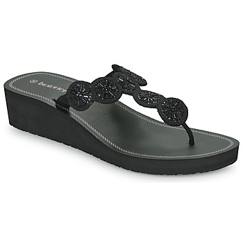 Shoes Women Flip flops Isotoner 94182 Black