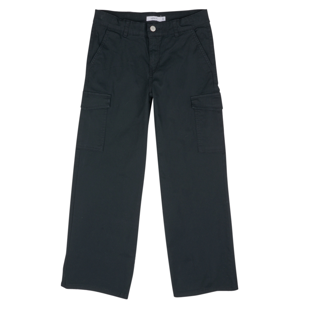 Name it NKFROSE WIDE TWILL CARGO 8108-BA Black - Free delivery | Spartoo  NET ! - Clothing Cargo trousers Child
