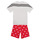 Clothing Children Sleepsuits Adidas Sportswear LK DY MM T SET White / Red