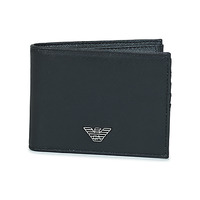 Bags Men Wallets Emporio Armani BI-FOLD W/COIN POCKET REGENER. - BI-FOLD WALLET Black