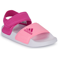 Shoes Girl Sandals Adidas Sportswear ADILETTE SANDAL K Pink / White
