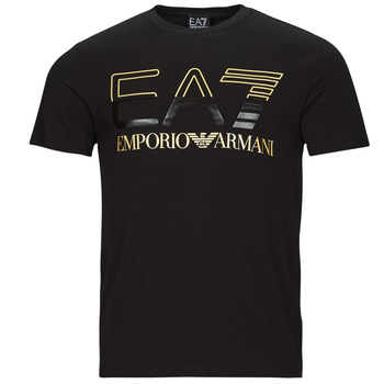 Clothing Men short-sleeved t-shirts Emporio Armani EA7 3RPT07-PJLBZ Black / Gold