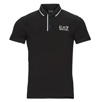 Clothing Men short-sleeved polo shirts Emporio Armani EA7 3RPF17-PJ03Z Black / White