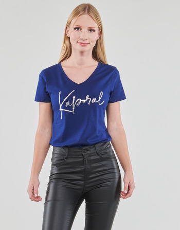 Tommy Hilfiger 1985 SLIM - Women ! Spartoo t-shirts C-NK SS | Free Blue short-sleeved - Clothing delivery NET SLUB