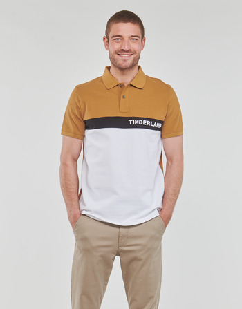 Timberland SS Millers River Colourblock Polo Reg Camel / White