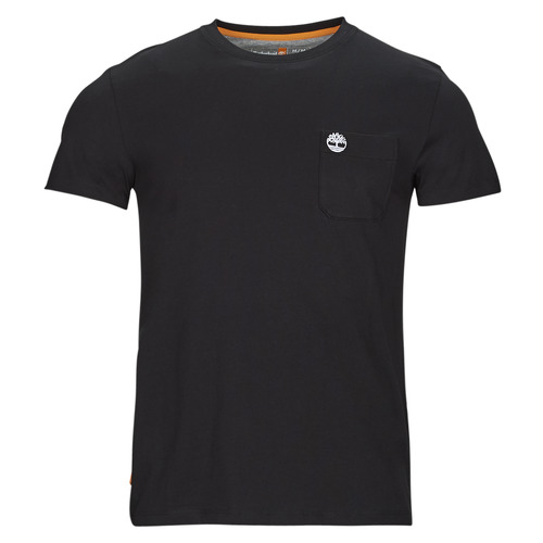 River Clothing - Slim SS Pocket NET | Spartoo Tee Free ! - delivery short-sleeved t-shirts Men Black Dunstan Timberland