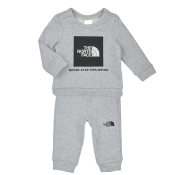Clothing Children Tracksuits The North Face Baby Cotton Fleece Set Grey / Black