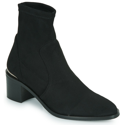 Shoes Women Mid boots JB Martin LUCIE Canvas / Suede / Black