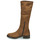 Shoes Women Boots JB Martin BAMBA Canvas / Suede / Tabacco