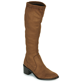 Shoes Women Boots JB Martin JOLIE Canvas / Suede / St / Tabacco