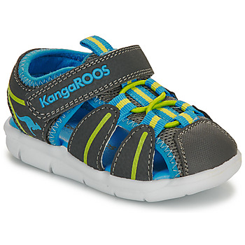 Shoes Boy Sports sandals Kangaroos K-Grobi Grey / Yellow / Blue