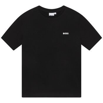 Clothing Boy short-sleeved t-shirts BOSS  Black