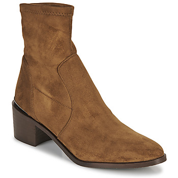 Shoes Women Mid boots JB Martin LUCIE Canvas / Suede / St / Tabacco